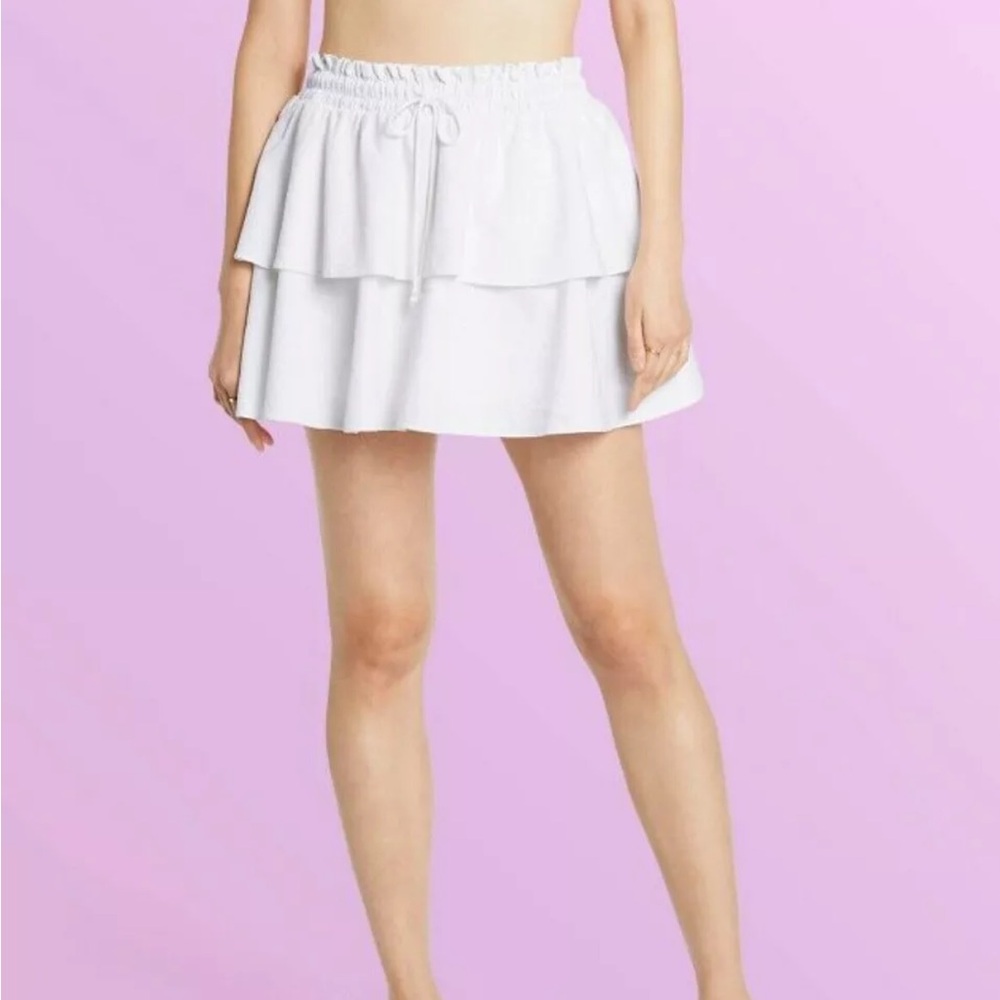 Stoney Clover x Target white mini ruffle skirt